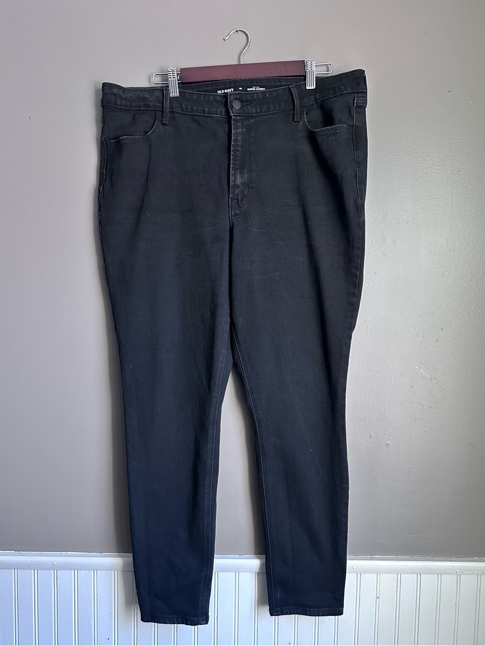 Old Navy High Rise Super Skinny Jeans Women’s Size 18 Plus Black Denim
